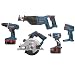 Factory-Reconditioned Bosch CPK51-18-RT 18V Cordless BLUECORE 5-Tool Combo Kit