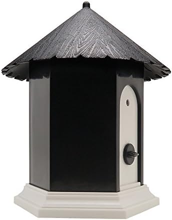 CY Ultrasonic Outdoor Bark Controller No Barking Household Training Tool Device in Birdhouse Shape,Anti Barking House for Animals (Black) by CY Pet
