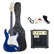 Austin Bazaar Metallic Blue Electric Guitar with 10 Watt Amp - Beginner Kit