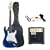 Austin Bazaar Metallic Blue Electric Guitar Package with 10 Watt Amp - Beginner Kit