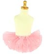 Made in USA Organza Ballerina Tutu Skirt with Flowers 18M-6X, White or Pink