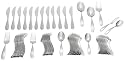 Oneida Stafford 65-Piece Flatware Set with Caddy, Service for 12
