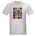 Andy Warhol Style Colorful Skulls Light T-Shirt