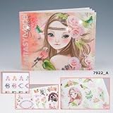 TopModel Fantasy Model Sticker Stickerbuch Stickeralbum 300 St�ck Feen Elfen Blumen rosa braun