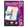 Avery Ready Index Table of Contents Dividers,  12-Tab, January - December,  1 Set (11127)