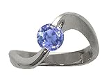 0.65 cts Genuine Purple Sapphire Ring - 14kt White or Yellow Gold LIFETIME WARRANTEE