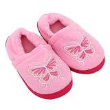 Childrens/Kids Girls Butterfly Fleece Indoor Footwear/Slippers