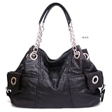 Oversized Manhattan Satchel - Black/White