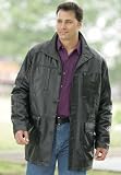 Leather Convertible Collar Car Coat