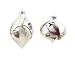 Pack of 6 Nature's Peace Pine Cone & Bird White Glass Christmas Ornaments 5.5"