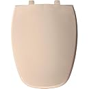 Bemis 1240205036 Eljer Emblem Plastic Elongated Toilet Seat, Natural