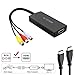 AV to HDMI Converter, RCA to HDMI, Composite CVBS to HDMI Video Audio Converter Adapter, Support PAL/NTSC with USB Charge Cable for Nintendo 64, PC, Laptop, Xbox, VHS, VCR,Camera, DV