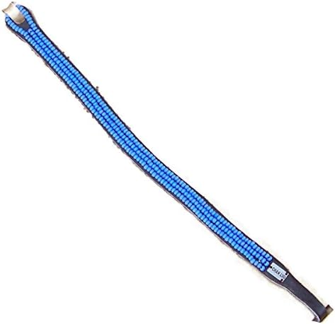 Chan Luu EFI Solid Seed Bead Single Wrap Bracelet on Leather in Riveria Blue
