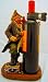 Pirate of the Caribbean Hand Painted Wine Holder and Stopper with Pirate Flag Bottle Hanger 3 Piece Set