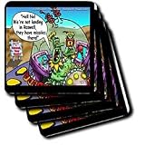 Review 3dRose LLC  / Aliens Over Roswell - Set Of 8 Ceramic Tile Coasters