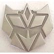 TRANSFORMERS DECEPTICON MEGATRON SILVER CHROME BELT BUCKLE WITH BONUS LEATHER BELT
