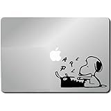 Snoopy Typing-computer Skin Apple Sticker Laptop Sticker Macbook Decal Computer Sticker Macbook 13 Inch Vinyl Decal Sticker Skin Cover Computer Sticker Computer Decal Decal Mac Decal for Mac Laptop Sticker Laptop Decal Newest Version Macbook Pro Laptop Quotes