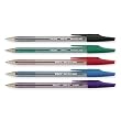 Ballpoint Pen,Stick,Fine Pt,0.5mm,Ribbed Grip,Oil-Based,Purple Ink/Barrel,Rflbl PIL39011