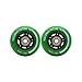Rollerex Inline Skate/Rollerblade Wheels VXT500 80mm (8-Pack or 2-Pack or 2 Wheels w/Bearings, Spacers and Washers) (72mm Turf Green (2 Wheels w/Bearings, spacers and washers))