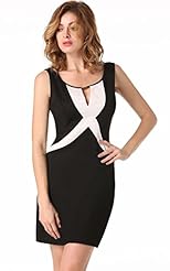 Keyhole Cotton Sleeveless Mini Dress 