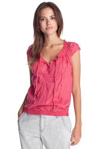 edc by ESPRIT Damen Bluse, 042CC1F018, Gr. 40 (L), Rot (sunburned red 658) Preisvergleich
