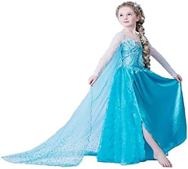 BJ&amp;BJ Princess Anna Cosplay Costume Play Long Dress for Girls Kids Size 3T