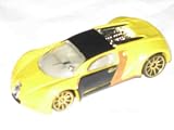 2007 Mystery Car Series Bugatti Veyron Yellow Opened Mattel Hot Wheels Collectible Collector Car