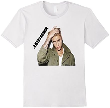 Men's Jus-tin Bie-ber shirt for girls-Jus-tin Bie-ber face shirt Medium White