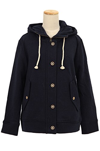 (ノージーン) No jean マリン ジャケット 大きいサイズ レディース LL 3L 4L パーカー カット ブルゾン ネイビー