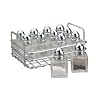 Mini Salt & Pepper Shakers with Rack (12 Bottles)