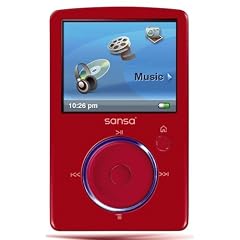 SanDisk Sansa Fuze Tragbarer MP3-/Video-Player 4 GB mit Radio rot