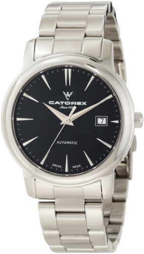 Catorex Men's 8170-5 Attractive Automatic Black Dial Steel Watch