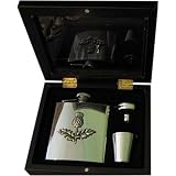 Review Sterling & Classic  / Scottish Thistle 6oz Stainless Steel Hip Flask - Gift Set