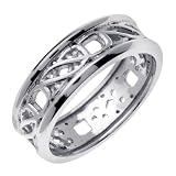 Light Celtic Wedding Band in 950 Platinum