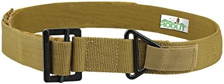 RodutTM Survival Tactical Belt Military Belt CQB Rigger's Belt (Desert Sand Brown, X-Large)