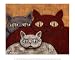 Sun Cats Art Poster Print by Kevin Snyder, 12x10