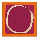 1 Circle On 1 Square - Artist: Catherine Aguilar - Art Print on Canvas - Image Size: 15.75 by 15.75 inches Art Print on Canvas