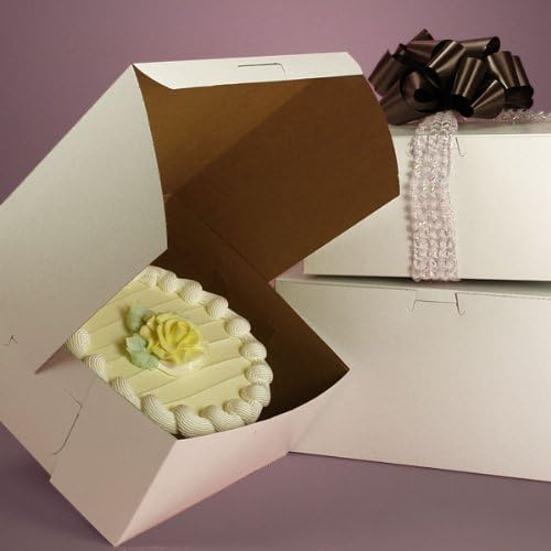 GreenBoxes 6 1/4" x 3 3/4" x 2 1/8" White Cake & Pastry Boxes - Pack of 12