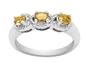 10k White Gold Citrine 3-Stone Ring, Size 7