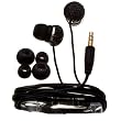 Nemo Digital NF65583-CBK Crystal Pave Ball Earbud (Black with Black Wires)