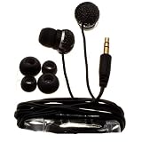 Nemo Digital NF65583-CBK Crystal Pave Ball Earbud (Black with Black Wires)