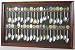 40 Souvenir, Baby, Sterling Spoon Display Case Rack Cabinet with Glass Door, Walnut Finish (SP04-WA)
