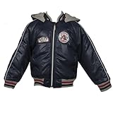 Salty Dog Boys Navy Blue and Grey Puffa Jacket - Blue - 8 Years Salty Dog Boys Navy Blue and Grey Puffa Jacket - Blue - 8 Years