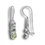 Sterling Silver Peridot and Chrome Diopside Latch Back Earrings by Sajen