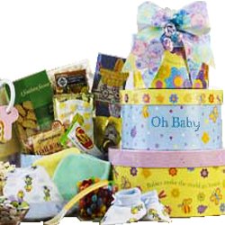 Oh Baby! Gourmet Food Gift Tower - BLUE/BOY