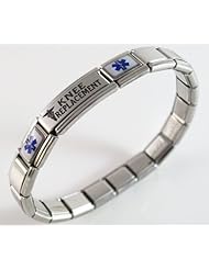 Knee Replacement Medical Id Alert Italian Charm Bracelet