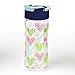 Fit & Fresh Kids' Reusable Water Bottle, Made of BPA Free Tritan Plastic with Leakproof Flip-up Cap and Carry Handle, 16 ounces, Heart Flowers