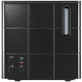 アピックス スチーム式アロマ加湿器 CUBE ブラック AHD-030-BK