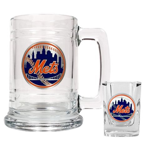 New York Mets NY Beer Mug & Shot Glass Set