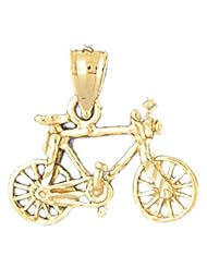 Dazzlers Solid 14k Gold Bicycle Charm Pendant Available in three colors from jewelsberry (weights: 1.7 grams only)